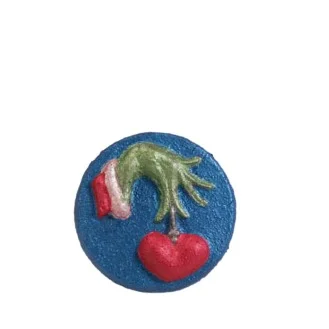 Grinch heart bath bomb