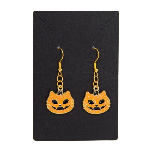 Orange Cat Earrings