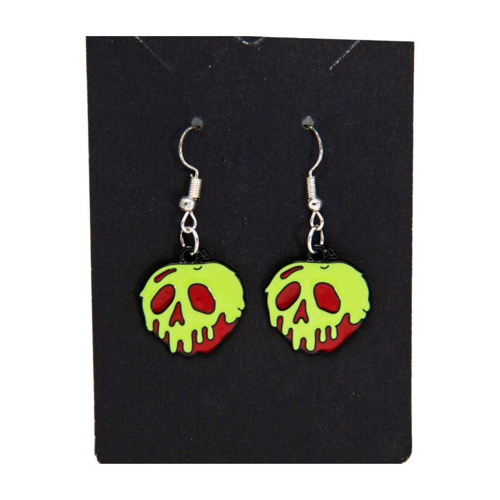 Poison Apple Black Earrings