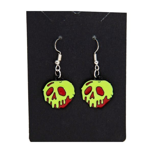 Poison Apple Black Earrings