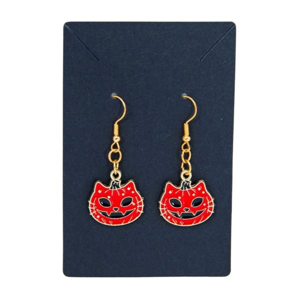 Red Cat Earrings