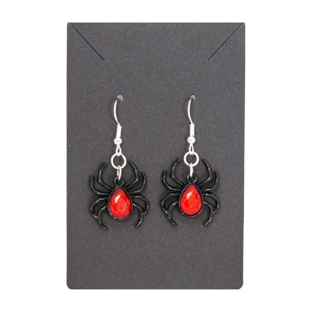 Black Spider Earrings