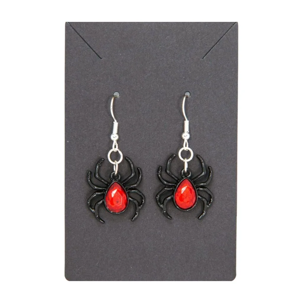 Black Spider Earrings