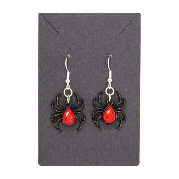 Black Spider Earrings