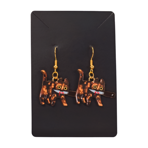 bad kitty earrings tortoiseshell