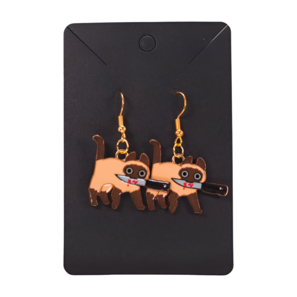 bad kitty earrings siamese